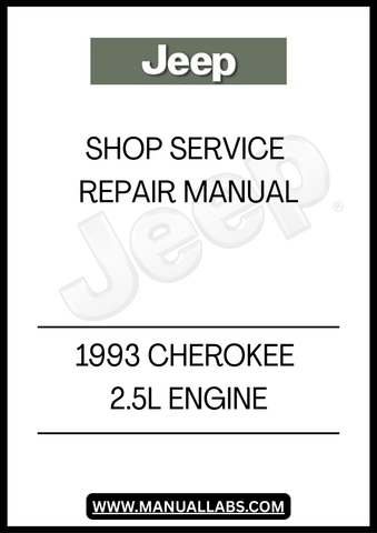 1993 JEEP CHEROKEE 2.5L ENGINE SHOP SERVICE REPAIR MANUAL - PDF