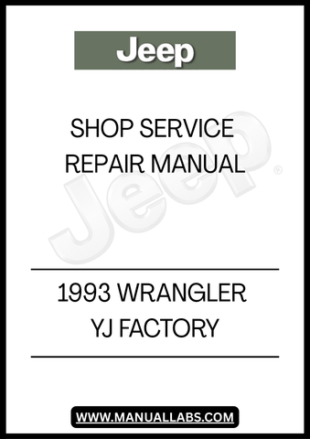 UNLOCK THE FULL POTENTIAL OF YOUR 1993 JEEP WRANGLER YJ WITH OUR COMPREHENSIVE FACTORY SHOP SERVICE REPAIR MANUAL. THIS ESSENTIAL GUIDE IS DESIGNED FOR BOTH SEASONED MECHANICS AND DIY ENTHUSIASTS, PROVIDING DETAILED INSTRUCTIONS AND DIAGRAMS TO HELP YOU TACKLE ANY REPAIR OR MAINTENANCE TASK WITH CONFIDENCE.