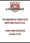  1994-1995 DODGE CARAVAN WORKSHOP SERVICE REPAIR MANUAL - PDF