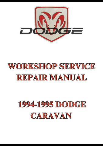  1994-1995 DODGE CARAVAN WORKSHOP SERVICE REPAIR MANUAL - PDF