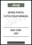 DISCOVER THE ULTIMATE RESOURCE FOR JEEP ENTHUSIASTS WITH THE 1994-1996 JEEP SPARE PARTS CATALOGUE MANUAL. THIS COMPREHENSIVE GUIDE IS DESIGNED TO HELP YOU EASILY IDENTIFY AND SOURCE THE RIGHT PARTS FOR YOUR JEEP, ENSURING YOUR VEHICLE REMAINS IN PEAK CONDITION. WITH DETAILED DIAGRAMS AND PART NUMBERS, YOU CAN QUICKLY FIND WHAT YOU NEED TO KEEP YOUR RIDE RUNNING SMOOTHLY.