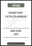 DISCOVER THE ULTIMATE RESOURCE FOR JEEP ENTHUSIASTS WITH THE 1994-1996 JEEP SPARE PARTS CATALOGUE MANUAL. THIS COMPREHENSIVE GUIDE IS DESIGNED TO HELP YOU EASILY IDENTIFY AND SOURCE THE RIGHT SPARE PARTS FOR YOUR JEEP, ENSURING YOUR VEHICLE REMAINS IN PEAK CONDITION. WITH DETAILED ILLUSTRATIONS AND PART NUMBERS, YOU CAN QUICKLY NAVIGATE THROUGH THE EXTENSIVE RANGE OF COMPONENTS AVAILABLE FOR YOUR MODEL.