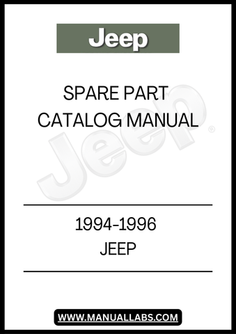 DISCOVER THE ULTIMATE RESOURCE FOR JEEP ENTHUSIASTS WITH THE 1994-1996 JEEP SPARE PARTS CATALOGUE MANUAL. THIS COMPREHENSIVE GUIDE IS DESIGNED TO HELP YOU EASILY IDENTIFY AND SOURCE THE RIGHT SPARE PARTS FOR YOUR JEEP, ENSURING YOUR VEHICLE REMAINS IN PEAK CONDITION. WITH DETAILED ILLUSTRATIONS AND PART NUMBERS, YOU CAN QUICKLY NAVIGATE THROUGH THE EXTENSIVE RANGE OF COMPONENTS AVAILABLE FOR YOUR MODEL.