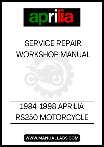 REV UP YOUR MAINTENANCE ROUTINE WITH THE 1994-1998 APRILIA RS250 MOTORCYCLE WORKSHOP REPAIR & SERVICE MANUAL IN PDF FORMAT. THIS COMPREHENSIVE GUIDE IS DESIGNED SPECIFICALLY FOR THE ICONIC RS250, PROVIDING YOU WITH DETAILED INSTRUCTIONS AND EXPERT INSIGHTS TO KEEP YOUR BIKE RUNNING AT PEAK PERFORMANCE.