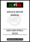 UNLOCK THE FULL POTENTIAL OF YOUR 1994-1998 APRILIA RS250 WITH OUR COMPREHENSIVE SERVICE REPAIR MANUAL IN PDF FORMAT. THIS ESSENTIAL GUIDE IS DESIGNED FOR BOTH SEASONED MECHANICS AND ENTHUSIASTIC DIYERS, PROVIDING DETAILED INSTRUCTIONS AND ILLUSTRATIONS TO HELP YOU TACKLE ANY REPAIR OR MAINTENANCE TASK WITH CONFIDENCE.