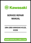 Unlock the full potential of your 1994-1998 Kawasaki KX125 and KX250 with our comprehensive Service Repair Manual in PDF format. This essential guide is designed to provide you with detailed instructions, diagrams, and troubleshooting tips to keep your bike running smoothly and efficiently.