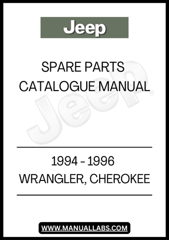 DISCOVER THE ULTIMATE RESOURCE FOR JEEP ENTHUSIASTS WITH THE 1994 TO 1996 JEEP WRANGLER AND CHEROKEE SPARE PARTS CATALOGUE MANUAL. THIS COMPREHENSIVE GUIDE IS DESIGNED TO HELP YOU EASILY IDENTIFY AND SOURCE THE RIGHT SPARE PARTS FOR YOUR BELOVED JEEP, ENSURING OPTIMAL PERFORMANCE AND LONGEVITY.