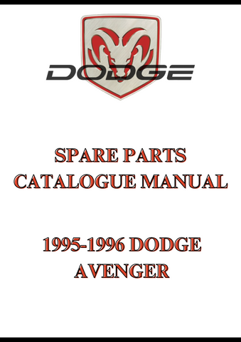 1995-1996 DODGE AVENGER SPARE PARTS CATALOGUE MANUAL - PDF