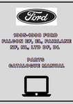 1995-1998 FORD FALCON EF, EL, FAIRLANE NF, NL, LTD DF, DL PARTS CATALOGUE MANUAL - PDF