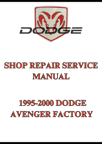  1995-2000 DODGE AVENGER FACTORY SHOP REPAIR SERVICE MANUAL - PDF