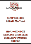 1995-2000 DODGE STRATUS CHRYSLER CIRRUS PLYMOUTH BREEZE SHOP SERVICE REPAIR MANUAL - PDF