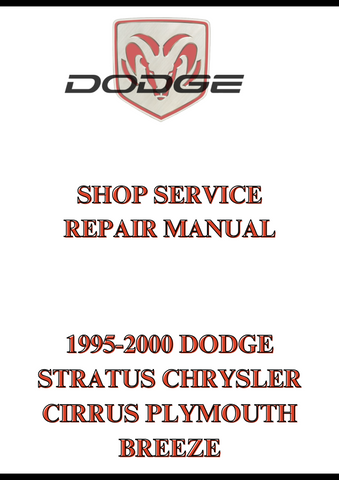 1995-2000 DODGE STRATUS CHRYSLER CIRRUS PLYMOUTH BREEZE SHOP SERVICE REPAIR MANUAL - PDF