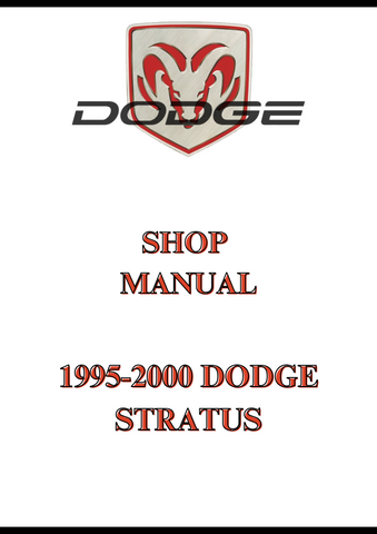 1995-2000 DODGE STRATUS SHOP MANUAL - PDF
