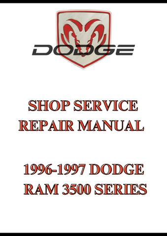 1996-1997 DODGE RAM 3500 SERIES SHOP SERVICE REPAIR MANUAL - PDF
