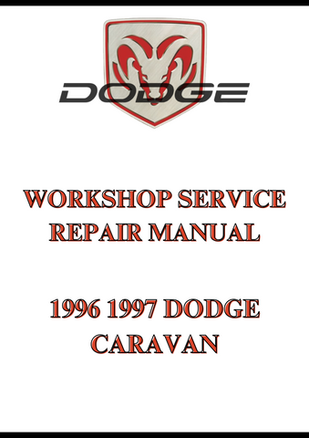 1996 1997 DODGE CARAVAN WORKSHOP SERVICE REPAIR MANUAL - PDF