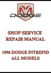 1996 DODGE INTREPID ALL MODELS SHOP SERVICE REPAIR MANUAL - PDF