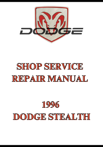 1996 DODGE STEALTH SHOP SERVICE REPAIR MANUAL - PDF