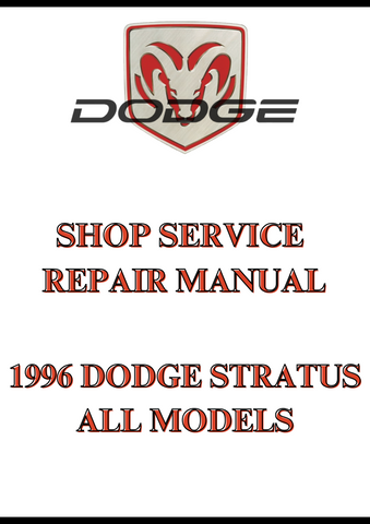 1996 DODGE STRATUS ALL MODELS SHOP SERVICE REPAIR MANUAL - PDF