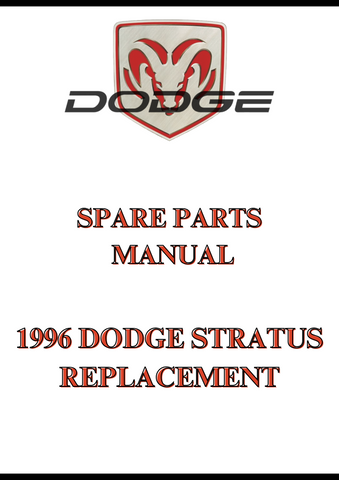 1996 DODGE STRATUS REPLACEMENT SPARE PARTS MANUAL - PDF