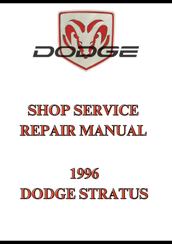 1996 DODGE STRATUS SHOP SERVICE REPAIR MANUAL - PDF