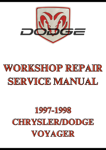 1997-1998 CHRYSLER/DODGE VOYAGER WORKSHOP REPAIR SERVICE MANUAL - PDF