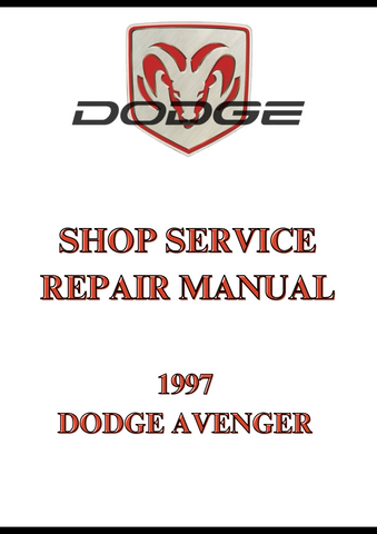 1997 DODGE AVENGER SHOP SERVICE REPAIR MANUAL - PDF