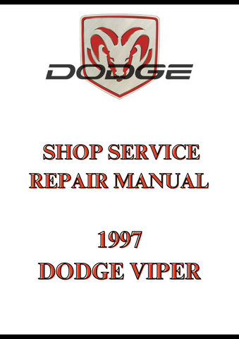  1997 DODGE VIPER SHOP SERVICE REPAIR MANUAL - PDF
