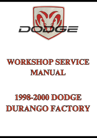 1998-2000 DODGE DURANGO FACTORY WORKSHOP SERVICE MANUAL - PDF