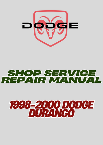 1998-2000 DODGE DURANGO SHOP SERVICE REPAIR MANUAL - PDF