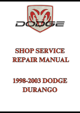 1998-2003 DODGE DURANGO SHOP SERVICE REPAIR MANUAL - PDF