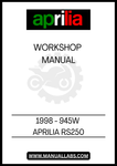 UNLOCK THE FULL POTENTIAL OF YOUR 1998 APRILIA RS250 WITH OUR COMPREHENSIVE WORKSHOP MANUAL IN PDF FORMAT. THIS ESSENTIAL GUIDE IS DESIGNED FOR BOTH SEASONED MECHANICS AND ENTHUSIASTIC DIYERS, PROVIDING DETAILED INSTRUCTIONS AND INSIGHTS TO KEEP YOUR MOTORCYCLE IN PEAK CONDITION.