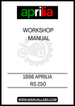 UNLOCK THE FULL POTENTIAL OF YOUR 1998 APRILIA RS 250 WITH OUR COMPREHENSIVE WORKSHOP MANUAL IN PDF FORMAT. THIS ESSENTIAL GUIDE IS DESIGNED FOR BOTH SEASONED MECHANICS AND ENTHUSIASTIC DIYERS, PROVIDING DETAILED INSTRUCTIONS AND INSIGHTS TO KEEP YOUR MOTORCYCLE RUNNING SMOOTHLY.
