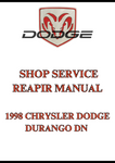1998 CHRYSLER DODGE DURANGO DN SHOP SERVICE REAPIR MANUAL - PDF