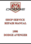 1998 DODGE AVENGER SHOP SERVICE REPAIR MANUAL - PDF