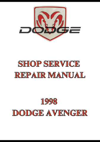 1998 DODGE AVENGER SHOP SERVICE REPAIR MANUAL - PDF