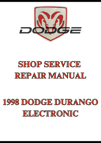1998 DODGE DURANGO ELECTRONIC SHOP SERVICE REPAIR MANUAL - PDF