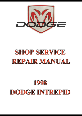 1998 DODGE INTREPID SHOP SERVICE REPAIR MANUAL - PDF
