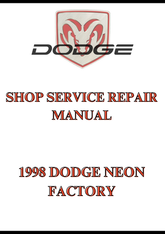 1998 DODGE NEON FACTORY SHOP SERVICE REPAIR MANUAL - PDF