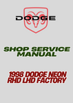  1998 DODGE NEON RHD LHD FACTORY SHOP SERVICE MANUAL - PDF