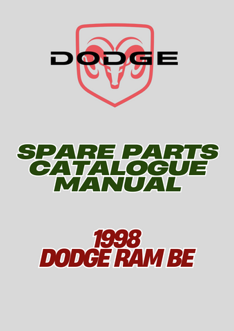  1998 DODGE RAM BE SPARE PARTS CATALOGUE MANUAL - PDF