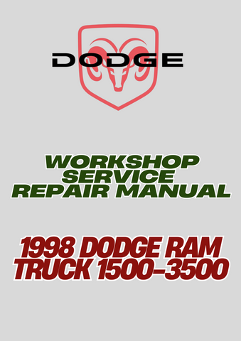 1998 DODGE RAM TRUCK 1500-3500 WORKSHOP SERVICE REPAIR MANUAL - PDF