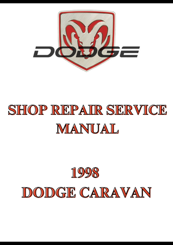 1998 DODGE CARAVAN SHOP REPAIR SERVICE MANUAL - PDF
