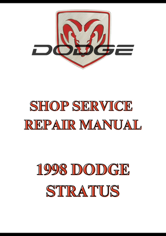 1998 DODGE STRATUS SHOP SERVICE REPAIR MANUAL - PDF