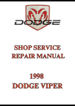 1998 DODGE VIPER SHOP SERVICE REPAIR MANUAL - PDF