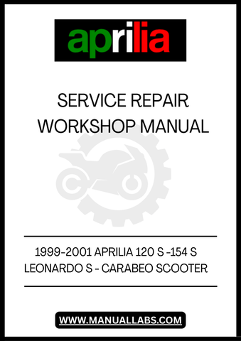 UNLOCK THE FULL POTENTIAL OF YOUR 1999-2001 APRILIA 120 S, 154 S LEONARDO S, AND CARABEO SCOOTERS WITH OUR COMPREHENSIVE WORKSHOP REPAIR & SERVICE MANUAL. THIS PDF FILE IS METICULOUSLY DESIGNED TO PROVIDE YOU WITH DETAILED INSTRUCTIONS, DIAGRAMS, AND TROUBLESHOOTING TIPS, ENSURING THAT YOU CAN MAINTAIN AND REPAIR YOUR SCOOTER WITH CONFIDENCE.