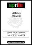 DON'T MISS OUT ON THE OPPORTUNITY TO ENHANCE YOUR MOTORCYCLE KNOWLEDGE AND SKILLS. INVEST IN THE 1999-2004 APRILIA MILLE 956X MASTER SERVICE MANUAL TODAY AND ENSURE YOUR BIKE RUNS SMOOTHLY FOR YEARS TO COME