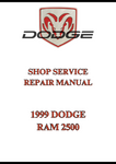  1999 DODGE RAM 2500 SHOP SERVICE REPAIR MANUAL - PDF