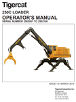 Tigercat 250C Loader Operator/User Manual (2502001-2502101) - PDF File Download