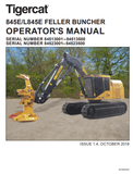 Tigercat L845E Feller Buncher Operator/User Manual (84523001-84523500) - PDF File Download