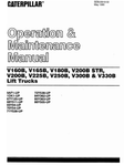 V160B, V165B, V180B, V200B STR, V200B, V225B, V300B, V330B Caterpillar Forklift Operation & Maintenance Manual - PDF File Download